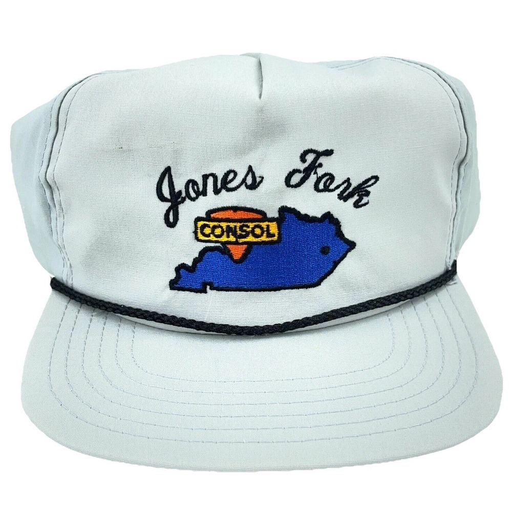 Vintage Consol Trucker Hat Cap Snapback Coal Mining 80s Rope USA  Jones Fork MM2